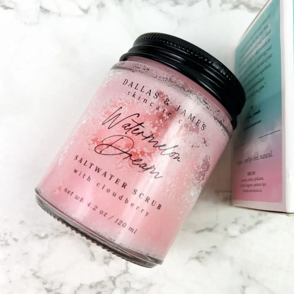 NIB Dallas & James Watermelon Dream Saltwater Cloudberry Facial Scrub